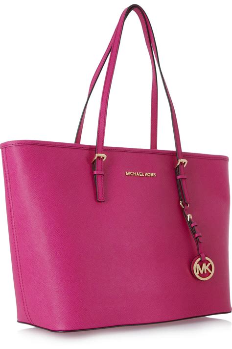 michael kors pink and white tote bag|Michael Kors weekender bag pink.